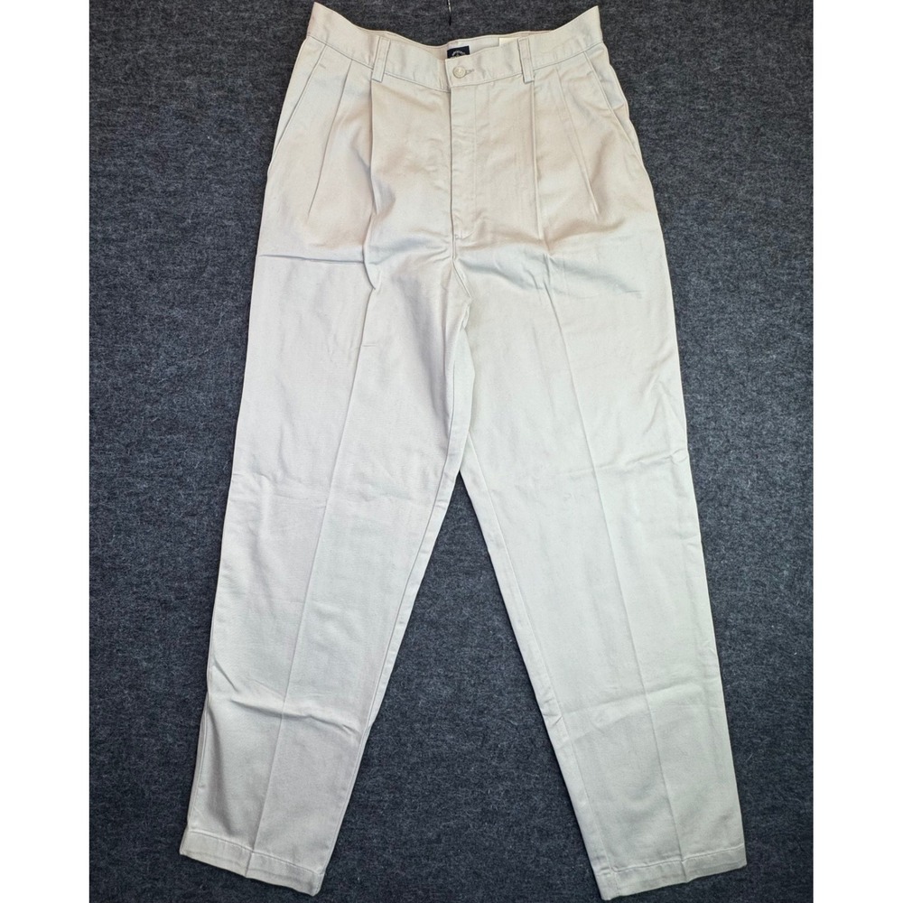 Vintage Womens Dockers Classic Khakis Pants 12x31 Beige‎ Pleated Tapered Chinos